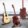X-Type Wooden Guitar Stand, Thick Plywood with Soft Leather Edges, for Acoustic, Classical, and Bass Guitars
