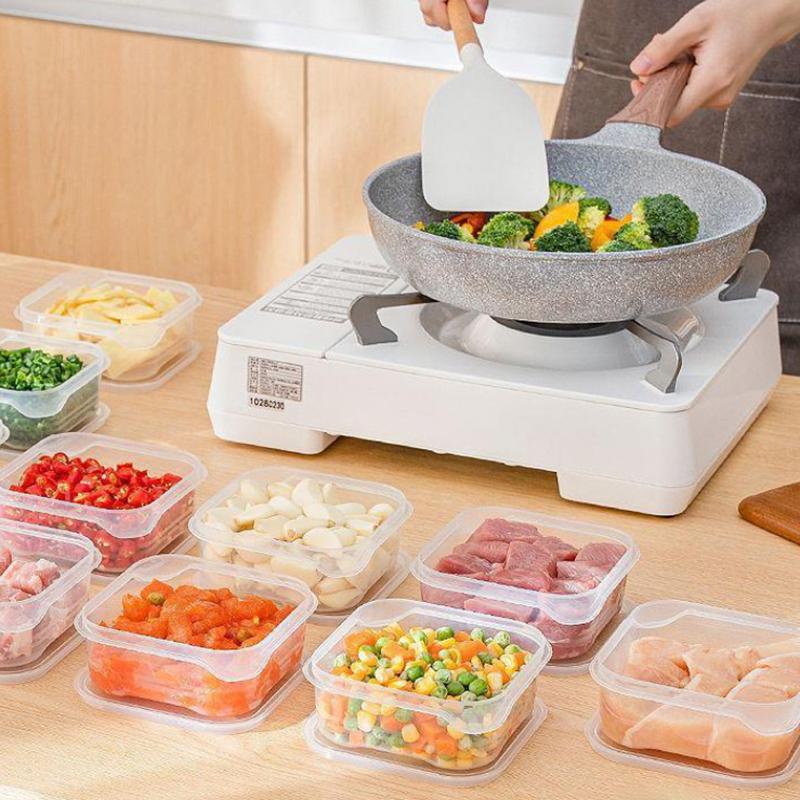 1/3/5/10pcs Refrigerator Box Frozen Meat Sub-Package Fresh-Keeping Box Freezer Kitchen Storage Sub-Grid Food-Grade Sealed Boxes