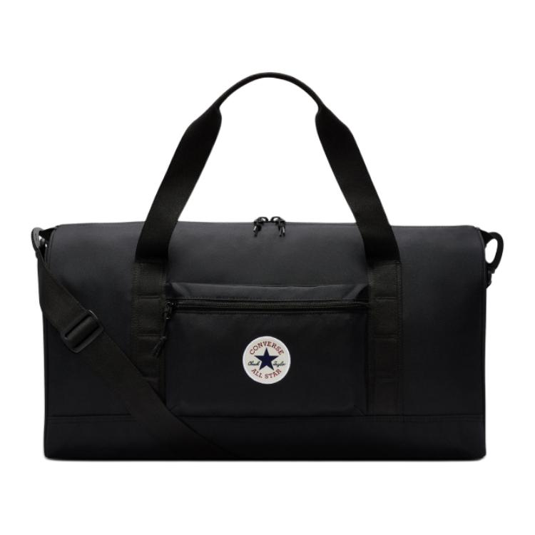 Converse Go 2 Duffle Large Capacity Easy Folding Polyester Travel Bag Unisex bags Black 10027605-A01 Black