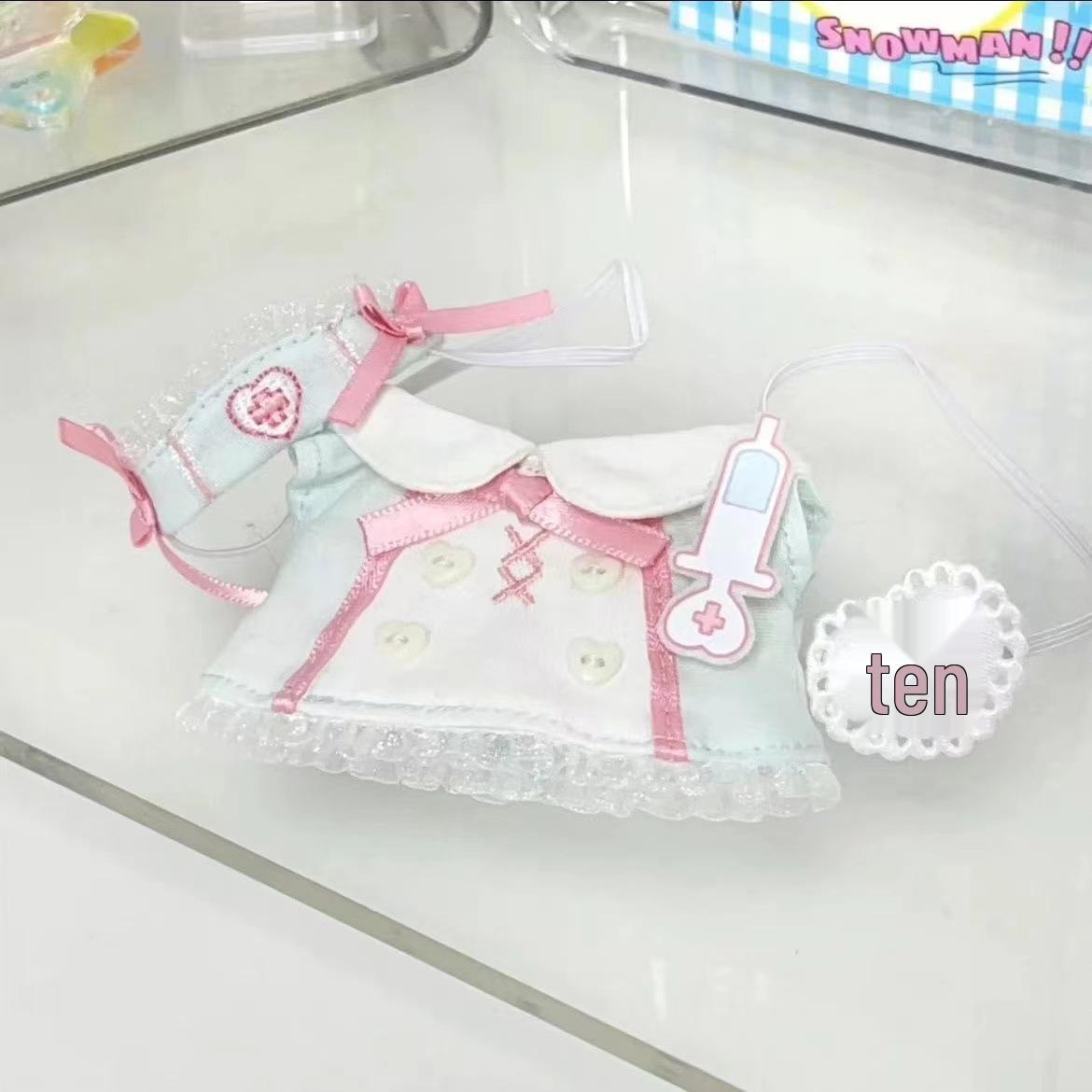 

10cm Cotton Doll Clothes - Little Nurse Outfit Set 10cm Doll Clothes