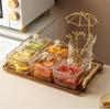 Naijiang Nordic Light Luxury Divided Glass Snack & Fruit Plate