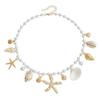 Fashion Natural Shell Conch Sea Star Imitation Pearl Tassel Pendant Waist Chain for Women Sexy Boho Summer Chain Belt Necklace