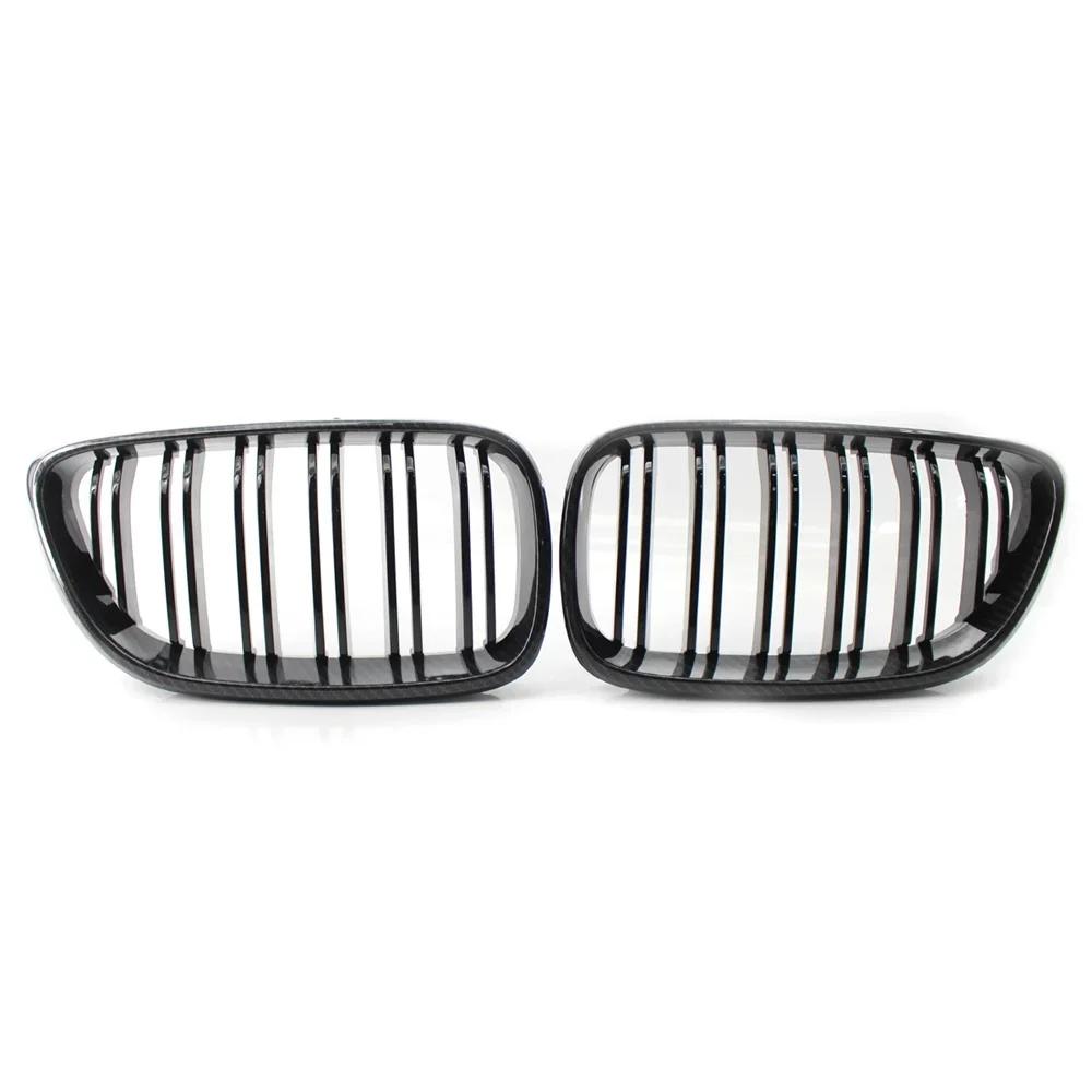 Gloss Black M Color Dual Slat Front Hood Kidney Grilles Grill Compatible For BMW F22 F23 M2 2014-2018 For BMW 225i 218i 220i