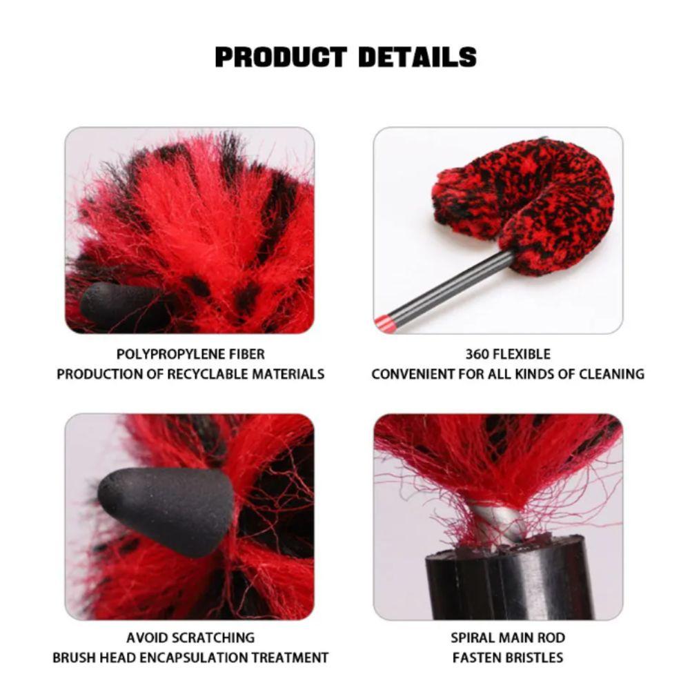 Plush Material Auto Wheel Woolies Brushes Long Handle Car Cleaning Tools  Car Wash