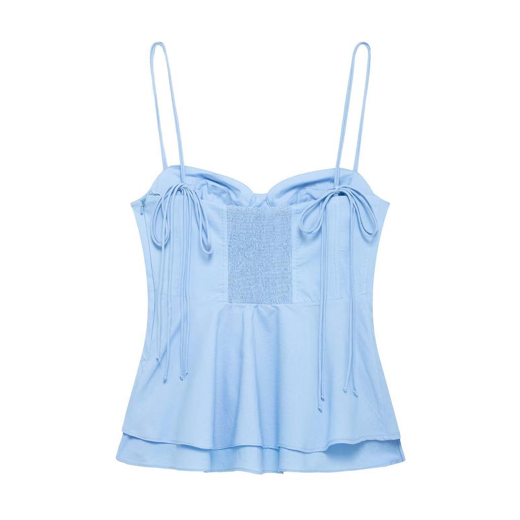 Spring 2025 Women's European & American Fashion Versatile Corset-Style Top