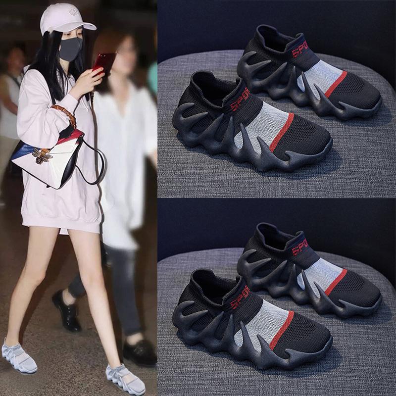 Mesh Breathable Shoes Women's Flying Woven Xiaolongbao Running Casual Shoes