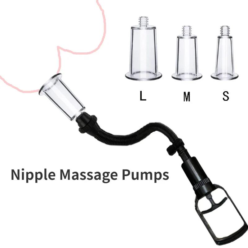 Pinza Ventosa para Pechos Bombas de Vacío Manuales Bombas Masajeadoras para Pezones Realce de Clítoris Juguetes Sexuales para Mujeres Lesbianas Parejas
