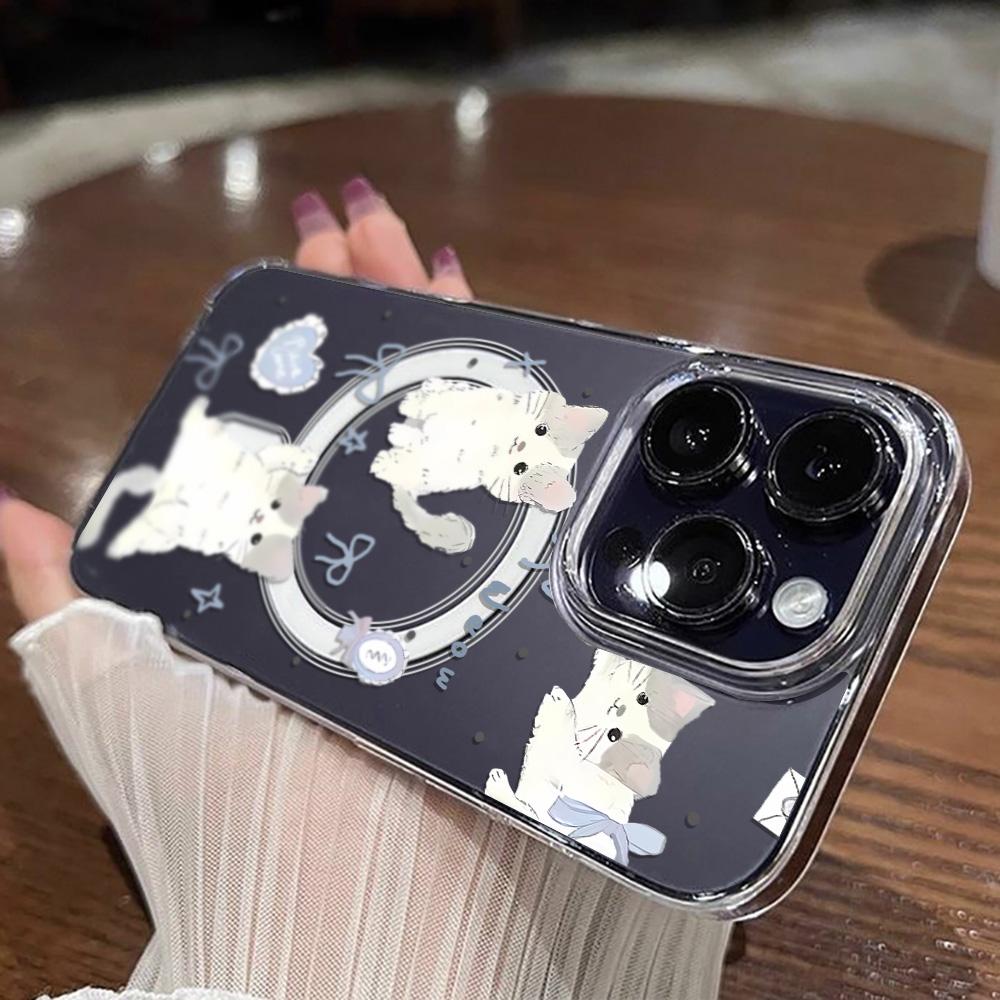 Magnetic Phone Case for iPhone 12 14 16 17 Pro 17 16 15 14 13 12 Pro Max  12 13 14 15  16 High Quality Shockproof Shell Full Protection Cute Style