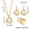 Korean Luxury Pearl & Diamond-Inspired Jewelry Set: Necklace, Earrings, Ring