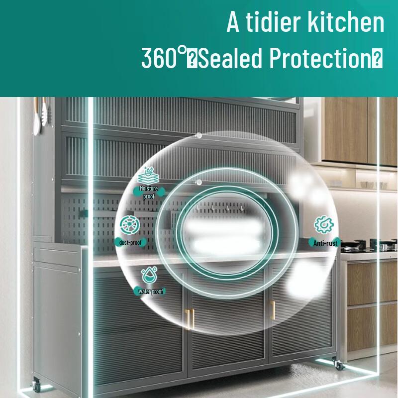 5-Tier Kitchen Storage Cabinet with Spice Rack