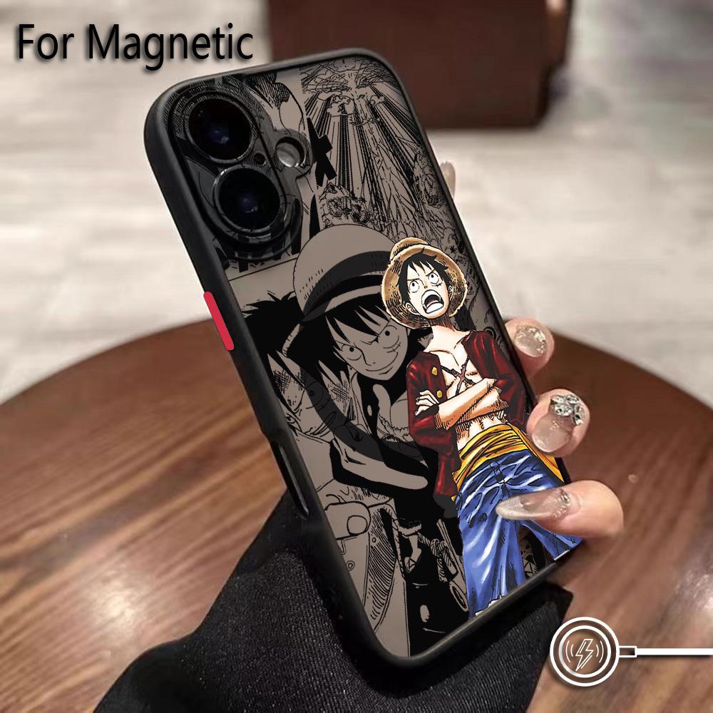 Anime Ones Pieces Luffys Zoros Phone Case for iPhone 17 16 15 14 13 12 11 Air Pro Max Mini XR XS X 7 8 6 6s Plus Matte Magnetic