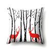Polyester Pillowcase Automobile Decoration Home Printed Deer Pillowcase Waist Cushion Cover Car Cushion Head Cushion Cover