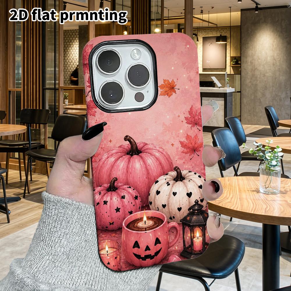 Phone Case: 2D Flat Design Suitable for iPhone 18 17 16 15 14 13 Pro Film Protective Case, Couple Style, Autumn Vibes, Christmas and Halloween Gifts