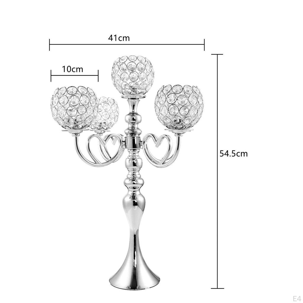 Kandelaber Tischdekoration Kerzenständer Eleganter Eisen 5 Arm Metallhalter Schüssel Kerzenständer