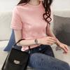 ins women's loose t-shirt women's summer 2026 Korean version of the new slim-fit solid color women's t-shirt