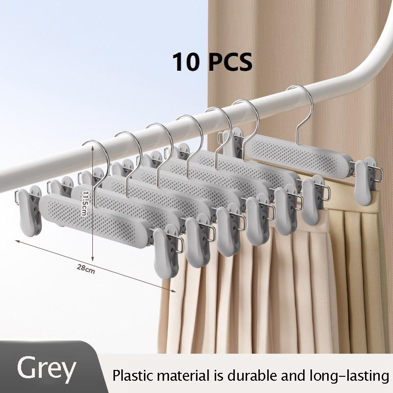 10PCS Plastic Strong Non-slip Pants Hanger Multi-functional Clothing Store Trousers Hanger New Design New Material Pants Rack