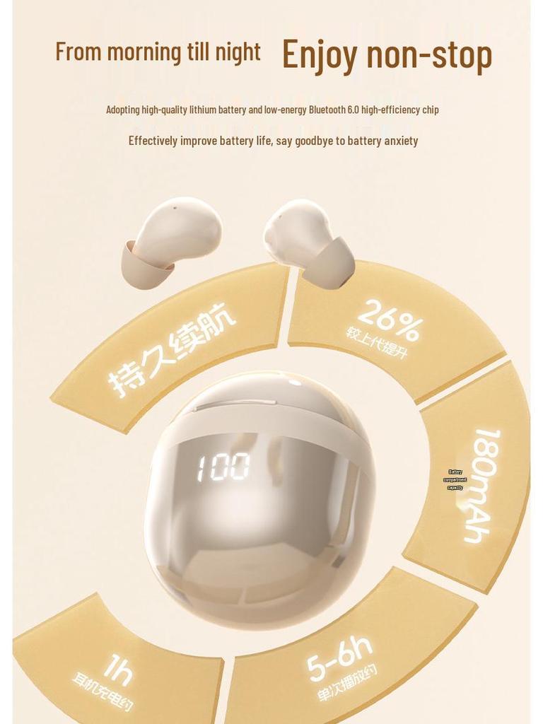 Mini Tumbler Wireless Bluetooth Earbuds: Sleep-Friendly, High-Quality Sound, Long Battery, Noise-Reducing Design