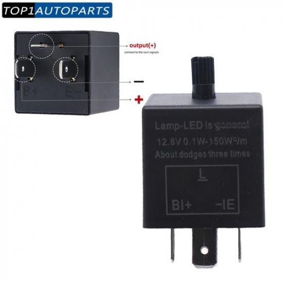 3-Pin Adjustable LED Flasher Relay CF13 JL-02 For Car Turn Signal Light Bulbs