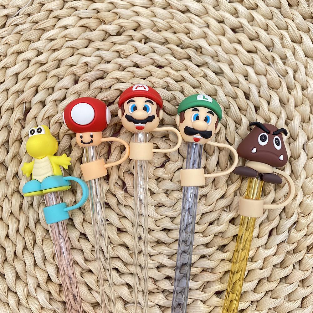 Cross-Border 10mm Straw Covers & Dust Plugs for Stanley Water Bottle - Cartoon Cup Accessories