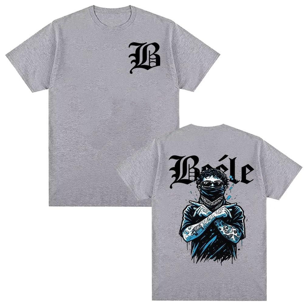 Rapper Beele Borondos Album Tour Print Tshirt for Men and Women Harajuku Fashion 2026 Spring summer new Pure Cotton Tshirt