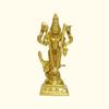 Original Brass Kartikeya Idol With Peacock Metal Lord Kartikey Ji Statue, Gold