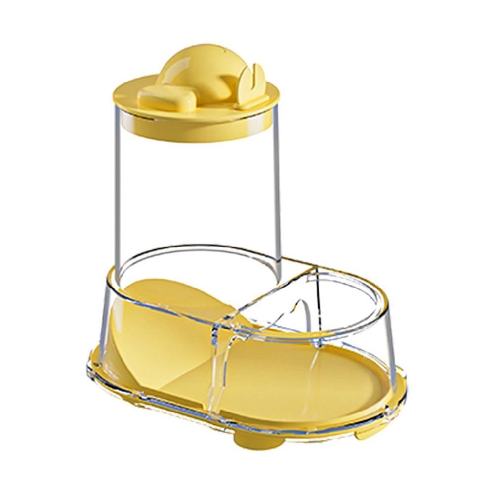 

Automatic Small Pet Food Bowl Transparent Pet Food Box Pet Supplies Hamster Feeder Home жёлтый
