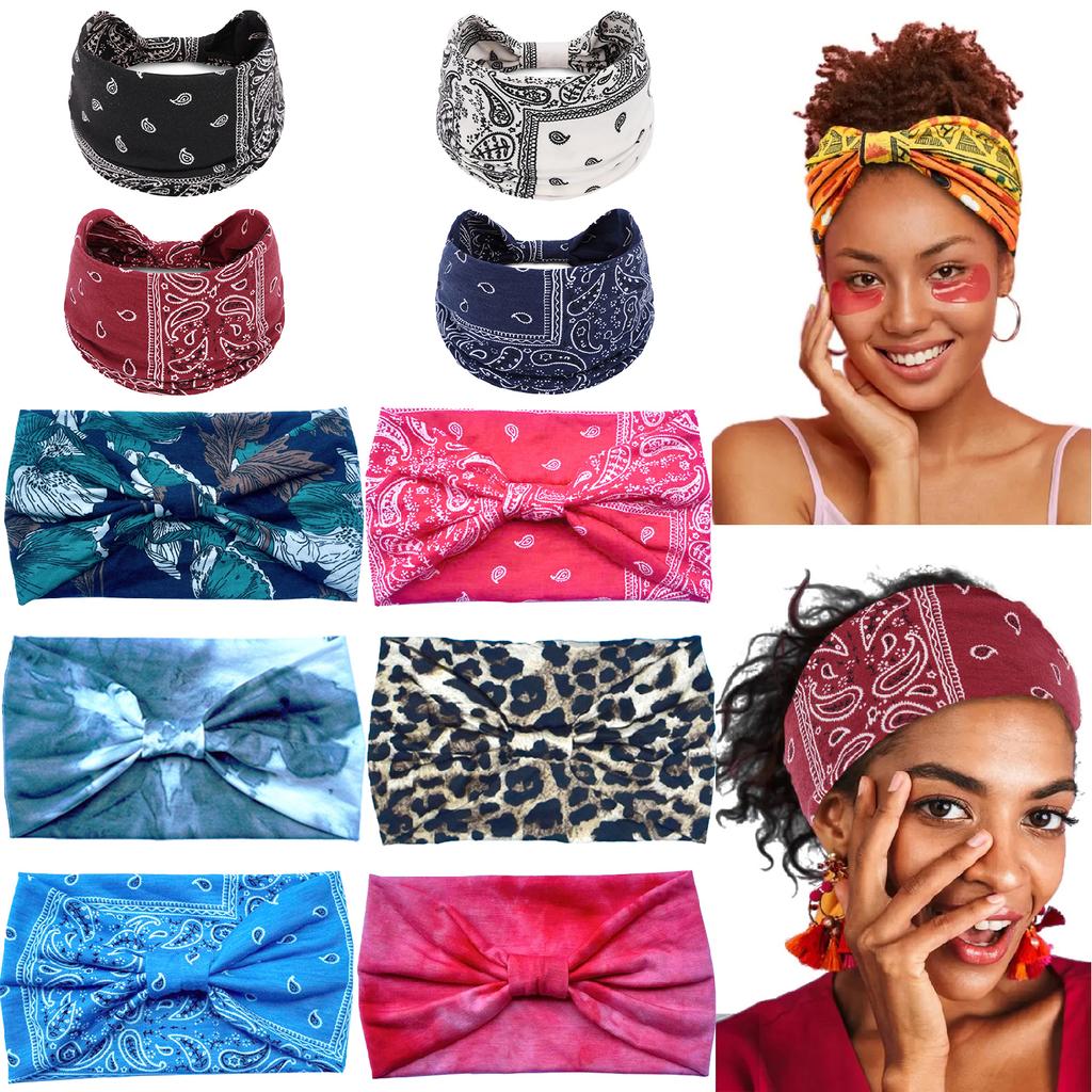 Twisted Wide Headbands for Women Extra Large Turban Workout Headband Yoga Fashion Hair Bands Boho Twisted Thick Hair Accessories