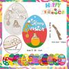 Påskägg Träskivor Hängande Ornament Kreativt DIY Hantverk för Barn Vuxna Dekorationer