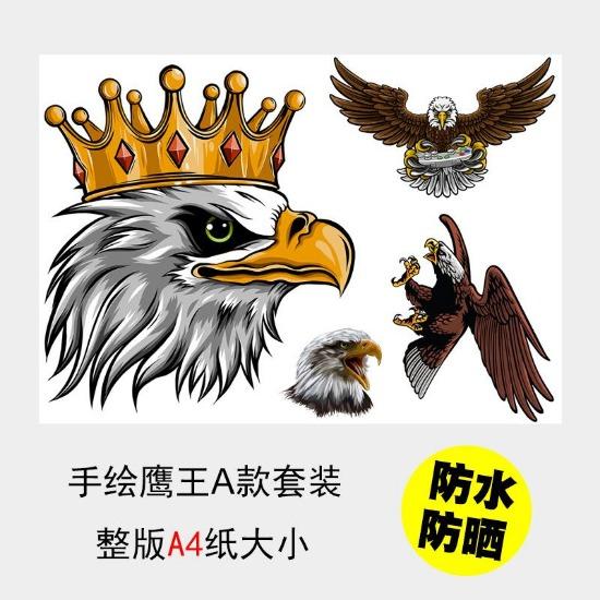 Cartoon Eagle Car Decals Auto Bumper Body Window Scratches Cover Water-Repellent Animal Decals Premium