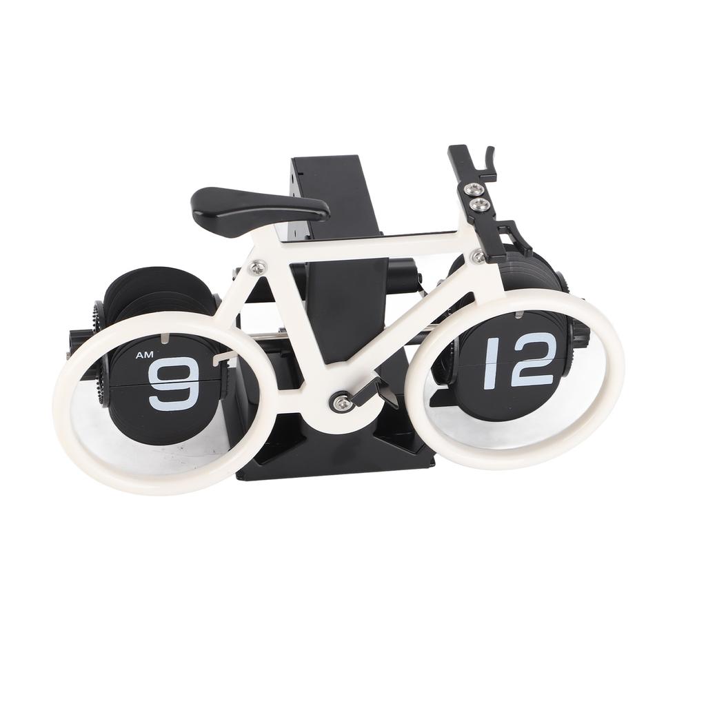 Vintage Desk Clock Bike Shape Retro Mechanical Battery Powered Gear Operated Timer Reminder Table Clock for