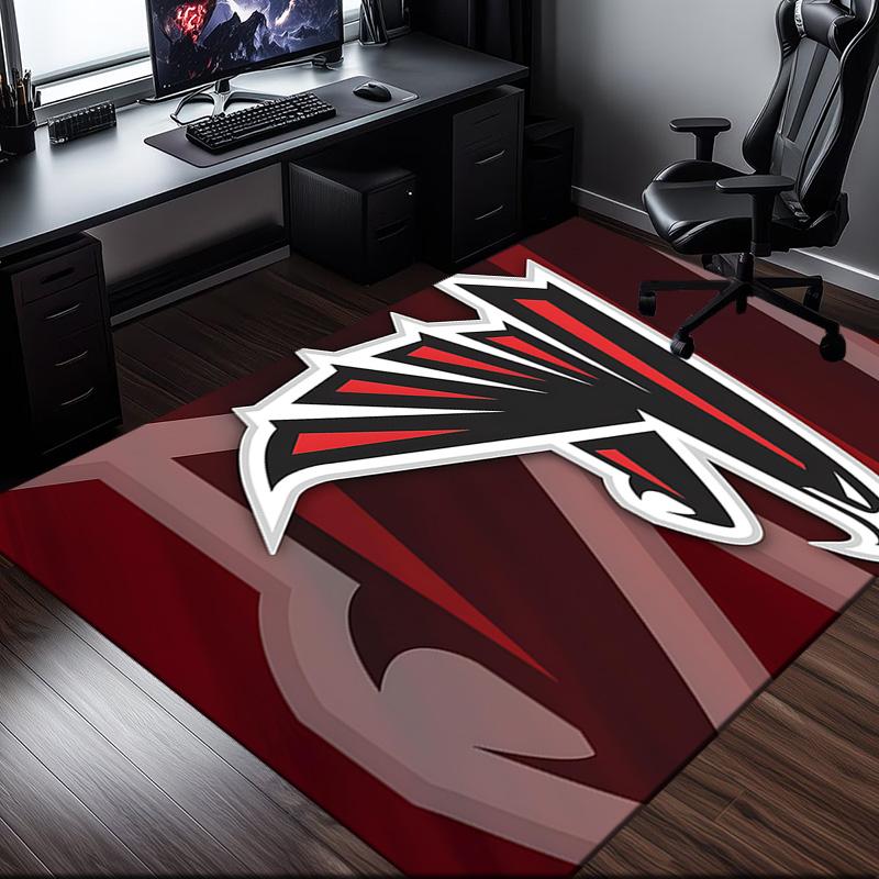 Atlanta Logo Rug Office Carpet Non-Slip Mat, Chair Rug Floor Covering for Gaming, Bedroom, Living Room , Home Decor Christmas Gift