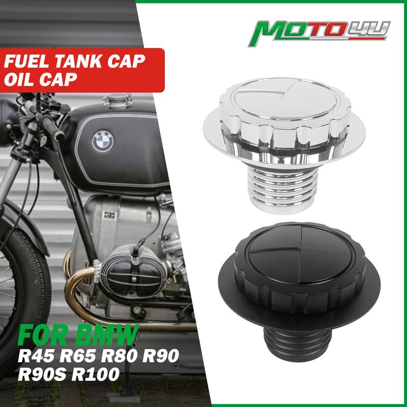 MOTO4U FOR BMW R45 R65 R80 R90 R9S R100 CNC Aluminum Motorcycle Accessories Retro Oil Fuel Tank Gas Cap Cover Keyless