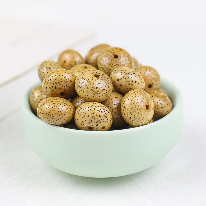 Star Moon Bodhi Seed Beads - 108 Old Chicken Oil Yellow Abacus Buddhist Bracelet Spacer Beads for DIY.