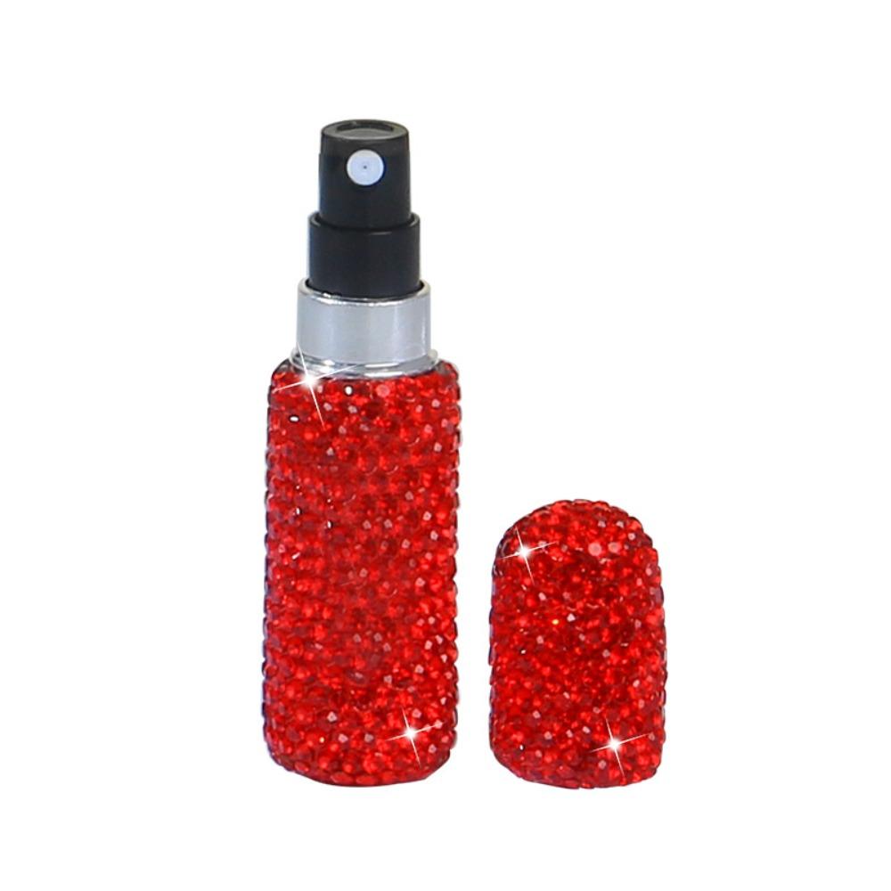 Portable Perfume Spray Bottle Rhinestone Inlaid Storage Container  Travel Accessories