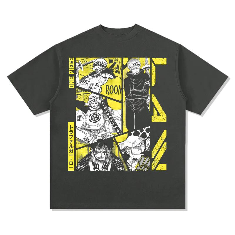 

2026 One Piece Trafalgar D Water Law TShirt 100 Cotton Fashion Lightweight Loose Streetwear Short Sleeve Graphic Tee S