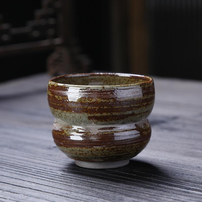 Κούπα τσαγιού από χοντρό κεραμικό, κύρια κούπα, μονή κούπα, μεγάλη ρετρό κεραμική, κούπα τσαγιού σετ τσαγιού Kung Fu, κούπα καφέ wabi sabi, συμπυκνωμένη κούπα καφέ