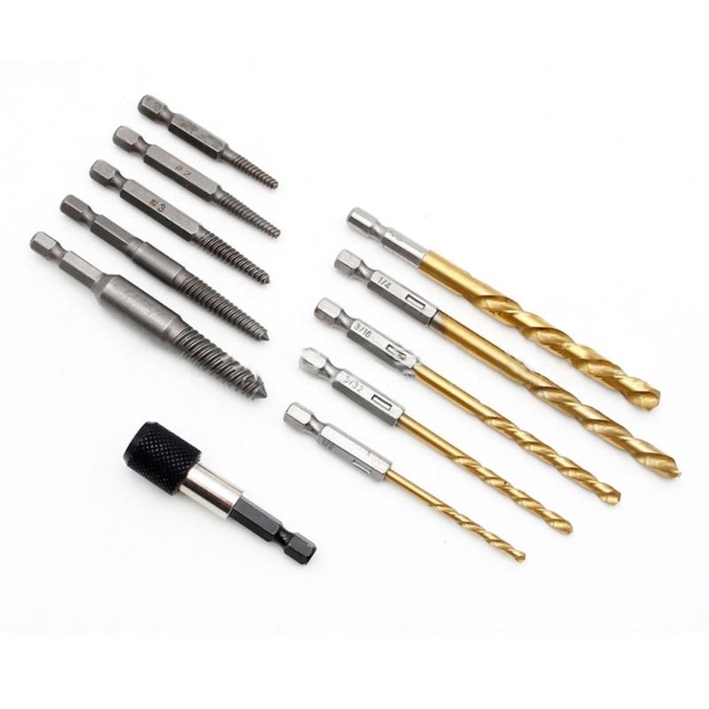 Screw Extractor Bolt Extractor Set Left Hand Drill Bit Set Stripped Bolt Remover Borken Bolt Extractor Kit for Removing