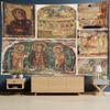 Religiösa Figurer Oljemålning Tapestry Väggbonad Retro Bohemisk Hippie Matta Sovsalrumsdekor
