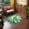 WTEMPO 3D Lotus Carpet Bedroom Carpet Bathroom Floor Mat Anti Slip Foot Mat