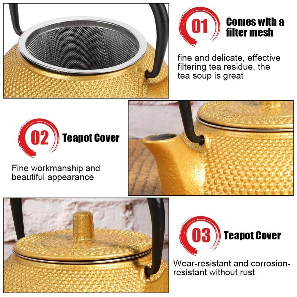 Stovetop Iron Tea Kettle Stainless Steel Infuser Small Teapot Gift For Tea Lovers