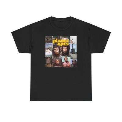 Planet der Affen Unisex Schweres Baumwoll-T-Shirt, Vintage Grafik T-Shirt, Film-T-Shirt