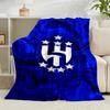 1PC Blue Football Team Flannel Blanket Gift, Suitable for Both Men And Women, Soft Ideal for Beds And Sofa, Birthday Or Christmas Gift