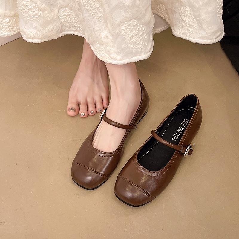 Fashion 2025 New Women Flat Shoes Fashionable and Versatile Round Toe French Mary Jane Shoes Women New Summer Soft Soled Shoes