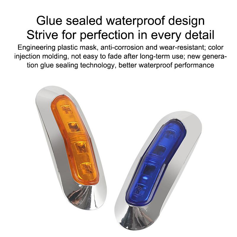 2Pcs 12V-24V Boat Navigation Led Boat Navigation Lights Waterproof For Marine Yacht Boat Signal Lamp