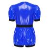 Unisex Kids Waterproof Bodysuit Puff Sleeve Round Collar Back Zipper Jumpsuit for Daily Wear Special Needs Adaptive