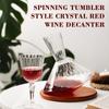 Creative Spinning Tumbler Style Red Wine Decanter  33.8(fl.oz) - Hand Blown Lead-free Crystal Glass Red Wine Carafe Wine Gift