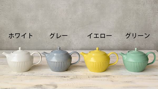 Tableware East Pot, Shinogi Stripe, 400cc, White, Ic-029-01