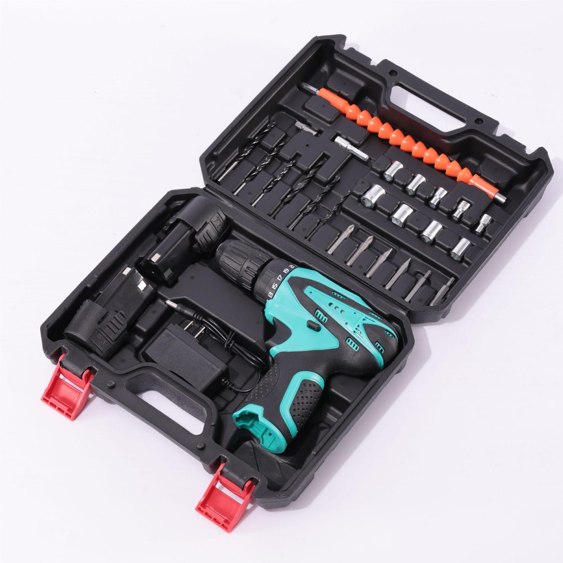 

«12 В многофункциональный литиевый ручной электрический набор дрелей с отверткой» Bare Metal небесно-голубой