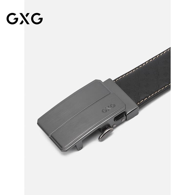 GXG Men s Genuine Leather Automatic Buckle Belt 120cm