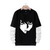 Stampa Anime Death Note Nero/Grigio S-3XL Casual Manica Lunga